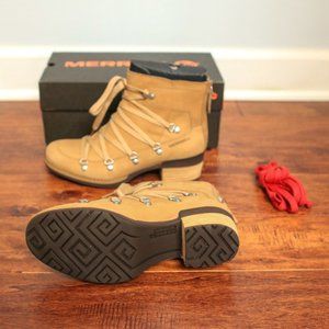 NEW - Leather Boots, lace, zipper, bonus red laces